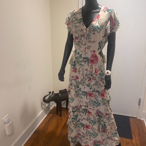 Collette's Closet | Gorgeous Rachel Roy Floral Blush Maxi Dress - Picture 9 of 9